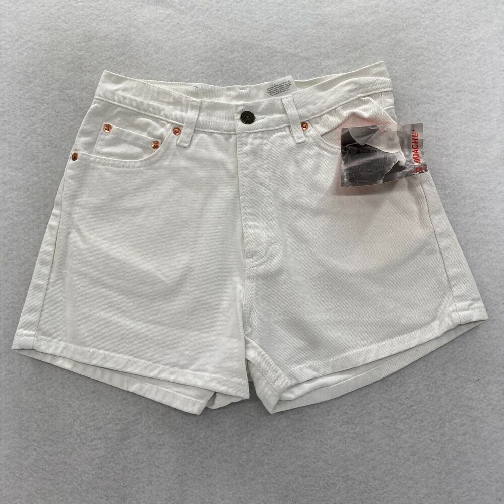 Vintage Jordache Jean Shorts Women's 9/10 White Denim‎ Western Cowgirl Jorts NWT